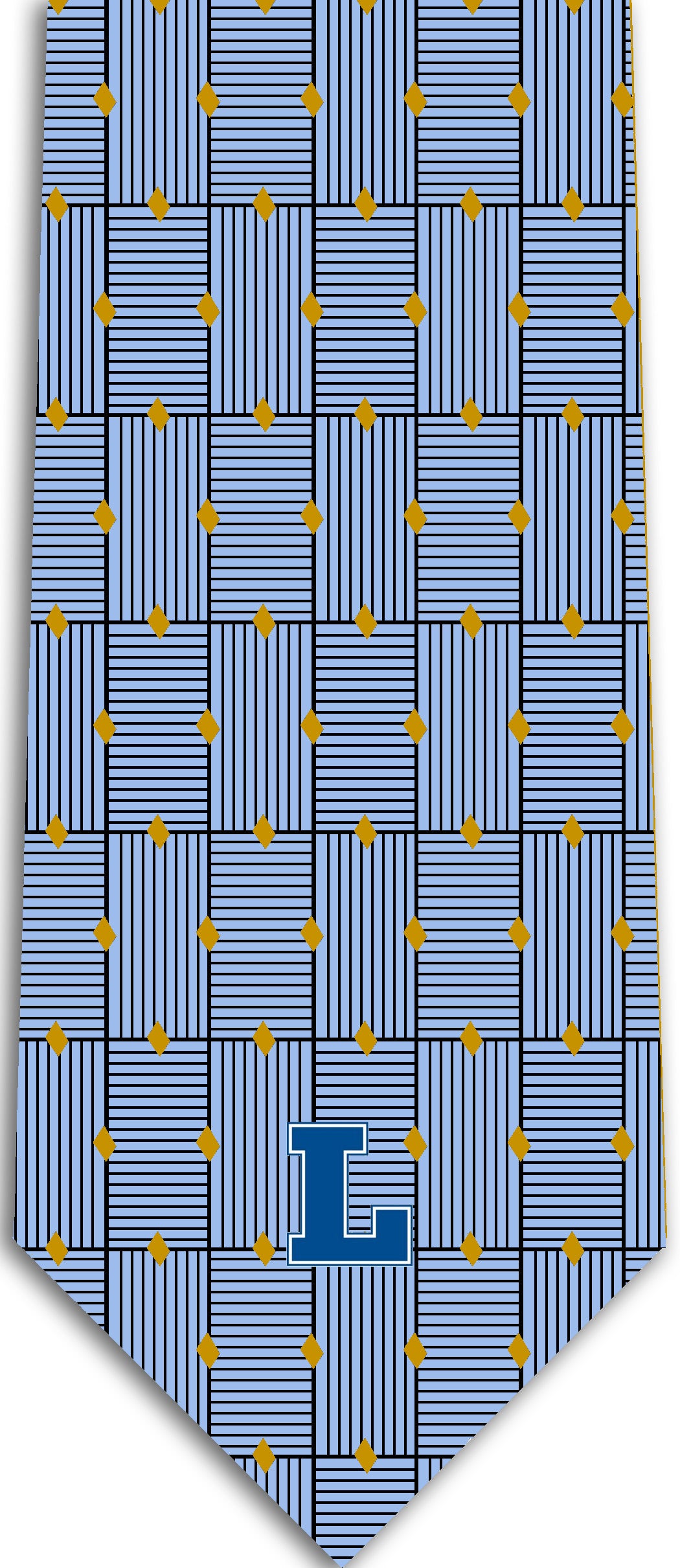 Blue Checked Tie with “L”