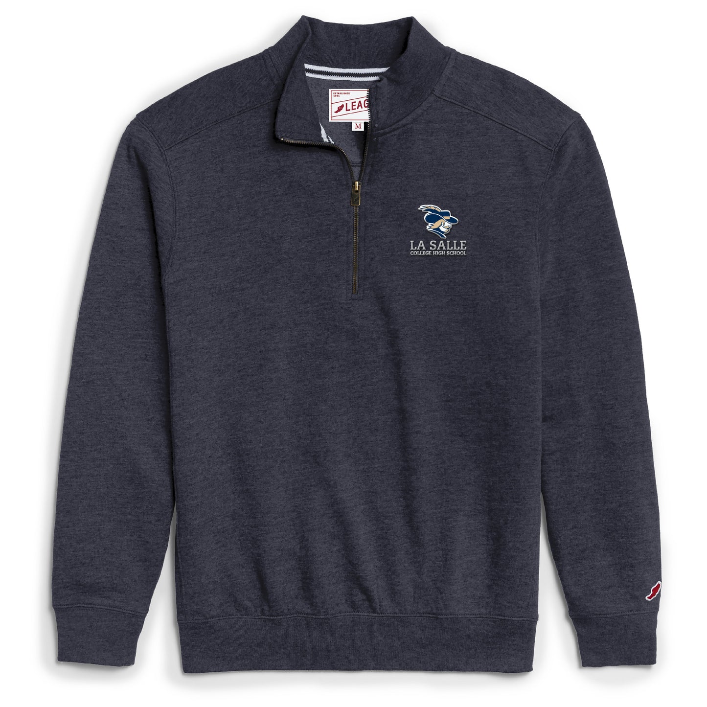 League Heather Quarter Zip Heather Navy Explorer