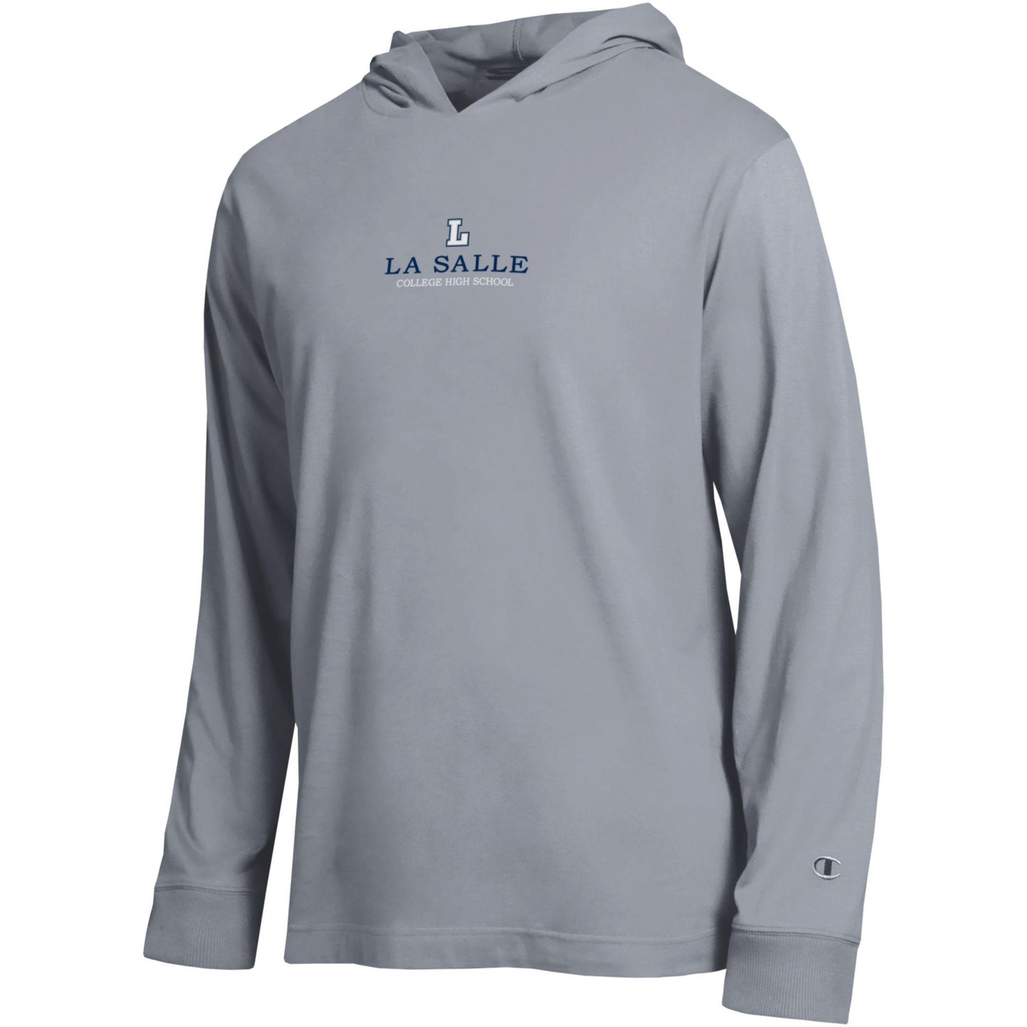 Champion Heather Gray Hooded T-Shirt