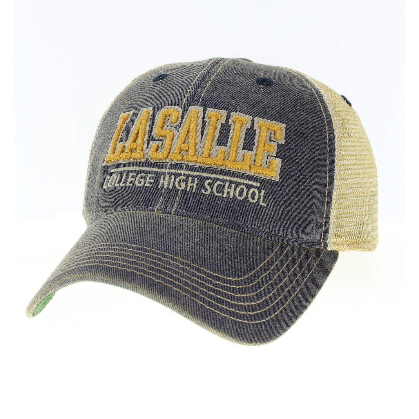League Gold Trucker Hat-Navy