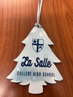 Legacy Wood Christmas Tree Ornament with Explorer Head - White