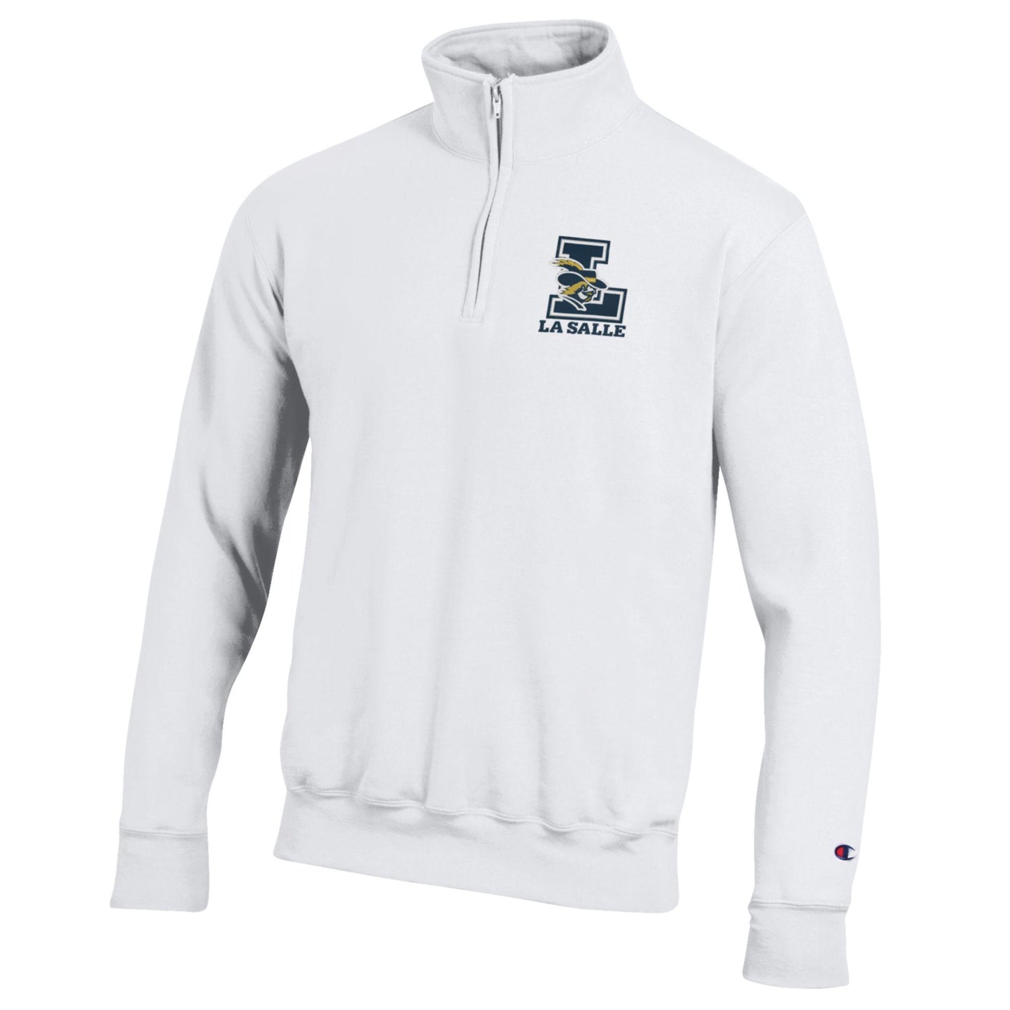 Champion White Powerblend 1/4 zip without pockets