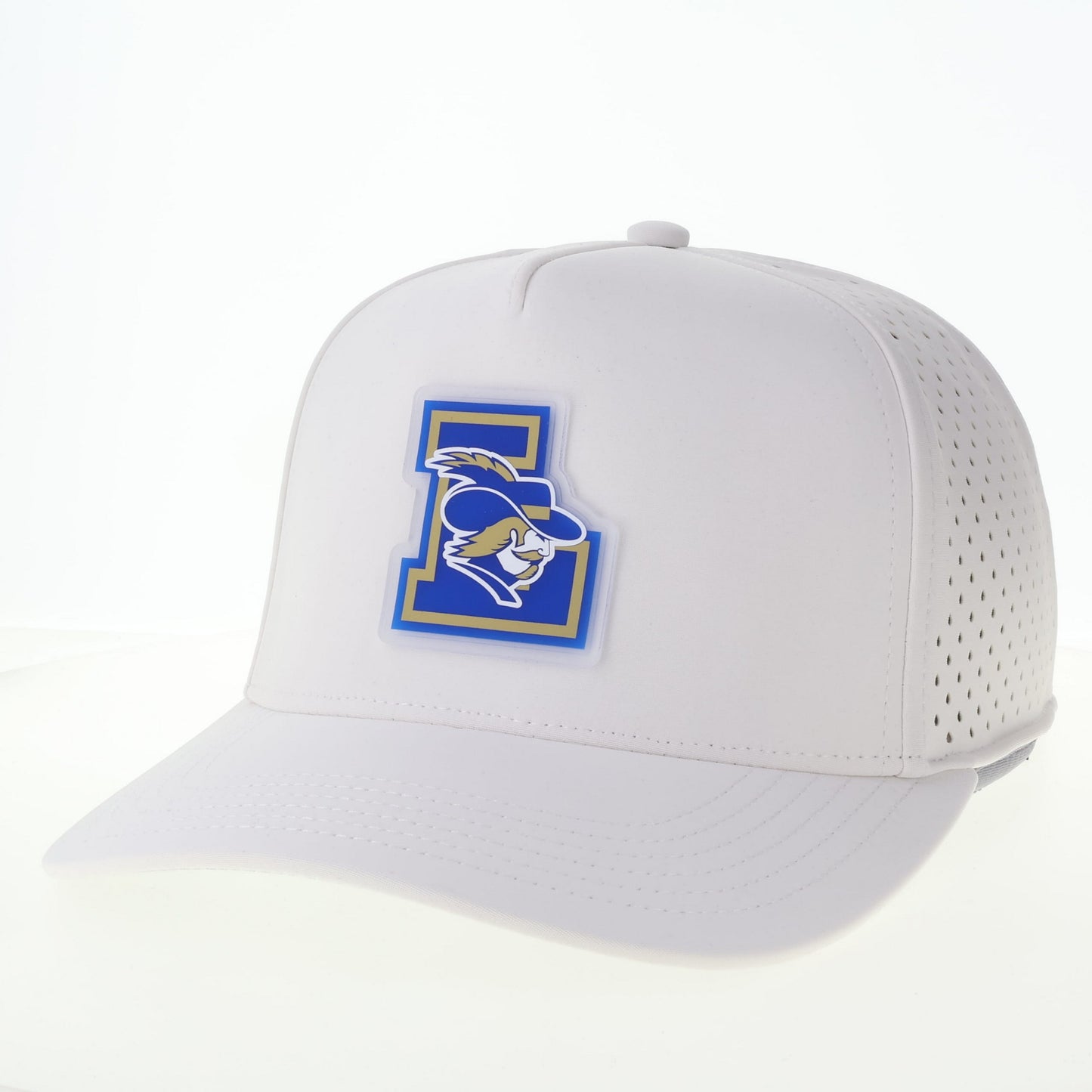 League White Vented Golf Hat with Silicone Explorer Patch