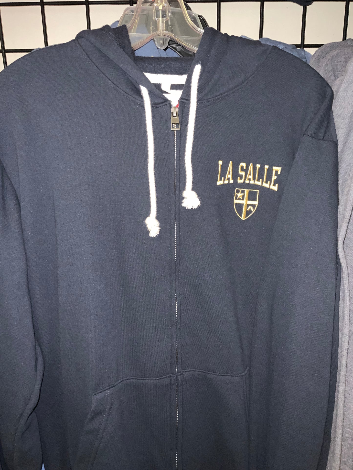 League Fleece Full Zip-Navy : LARGE