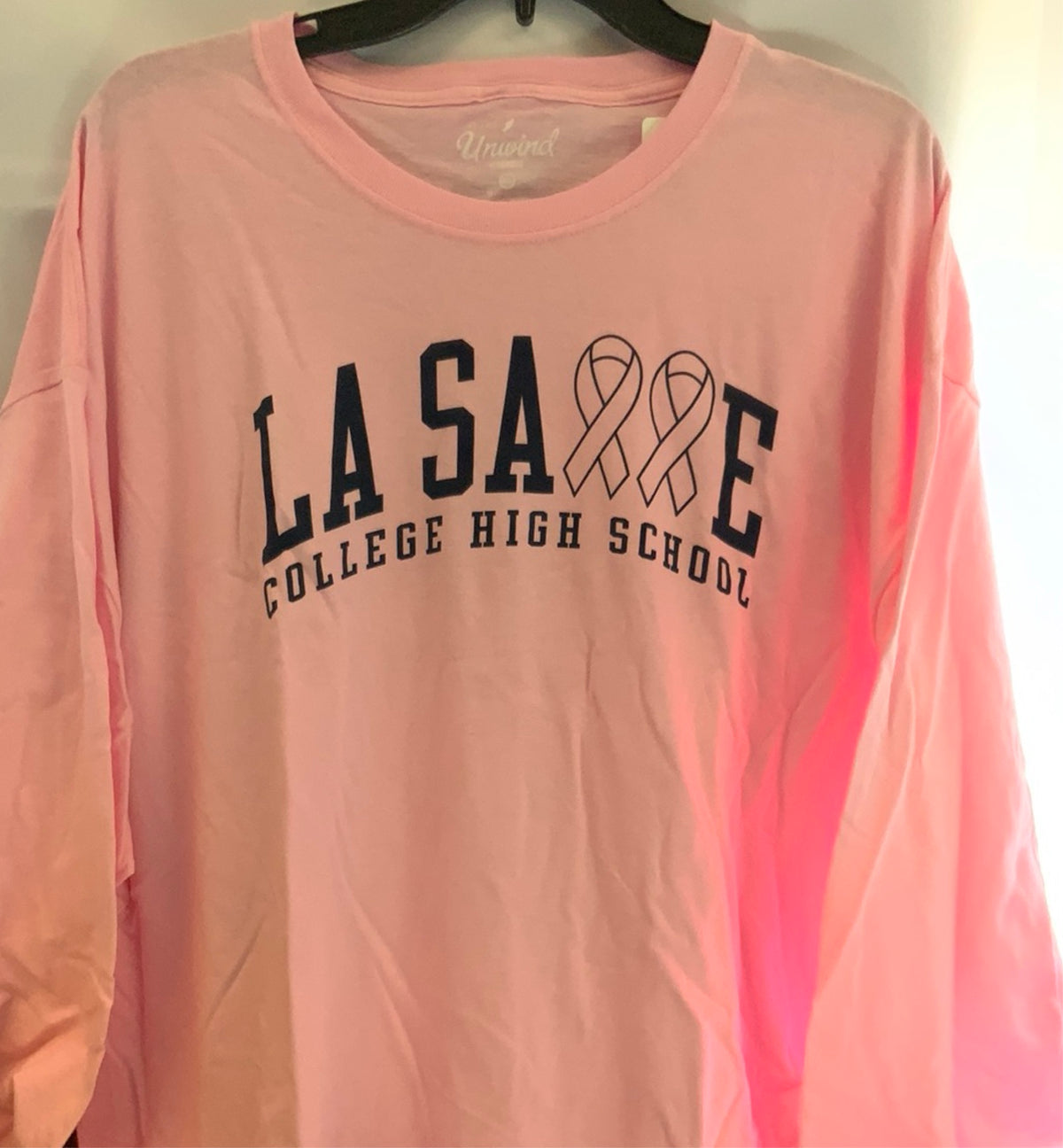League Pink Breast Cancer Long Sleeve-Light Pink : XXL