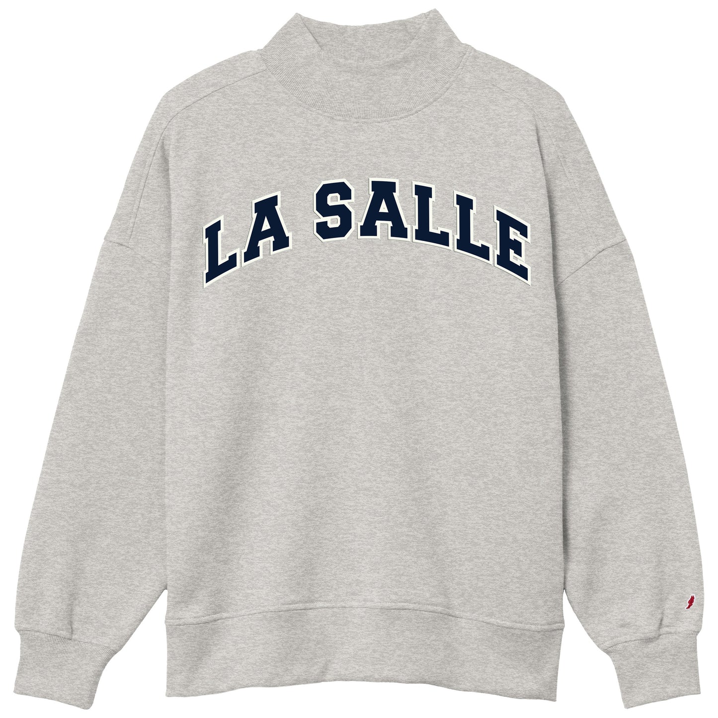 League Women's Mock Neck Sweatshirt Steel Grey
