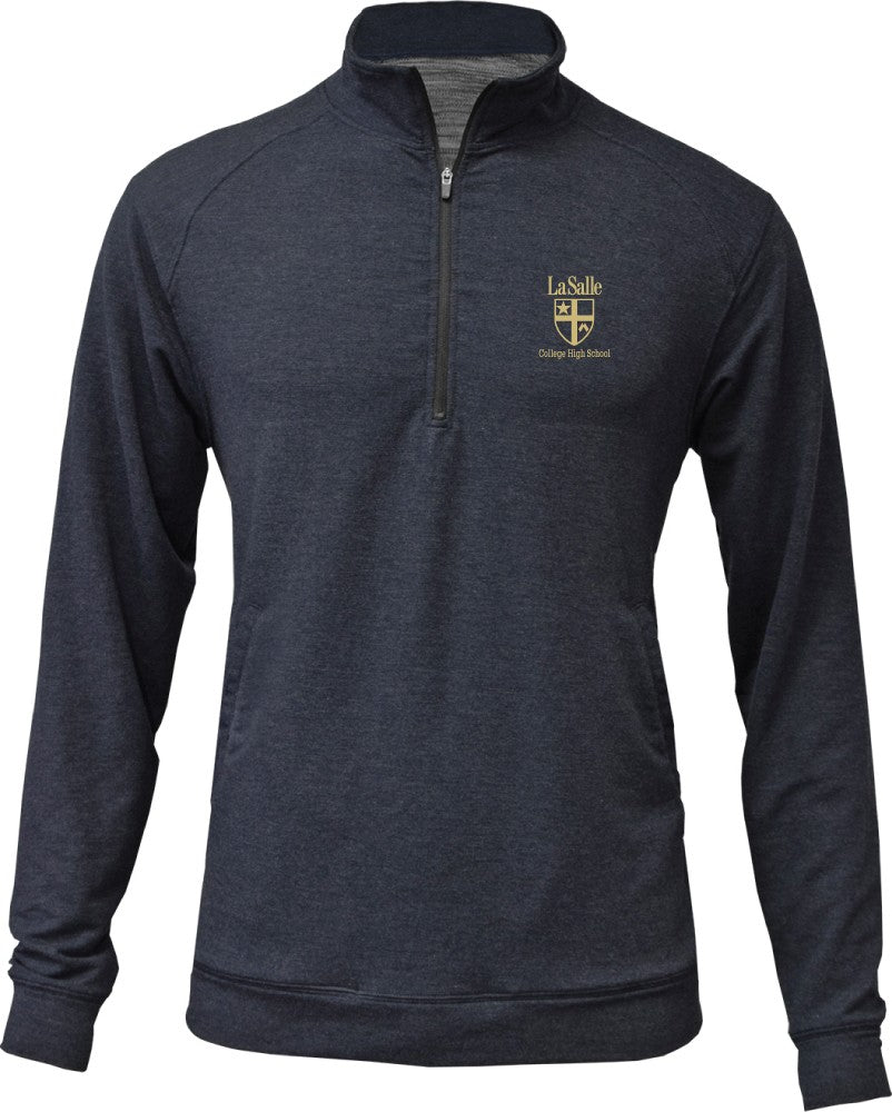 ES Sports Heather Navy Youth 1/4 zip - Large