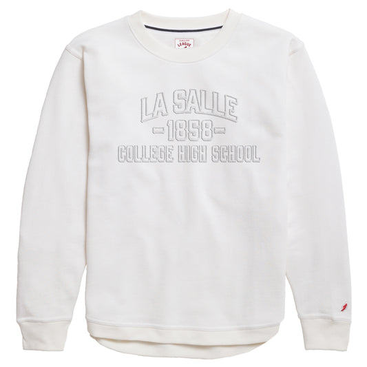 League Ladies Crew Sweatshirt, White