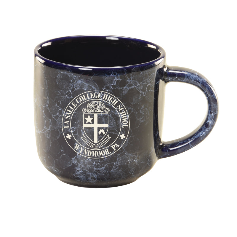 La Salle Marble Cobalt Blue Etched 17 oz Mug