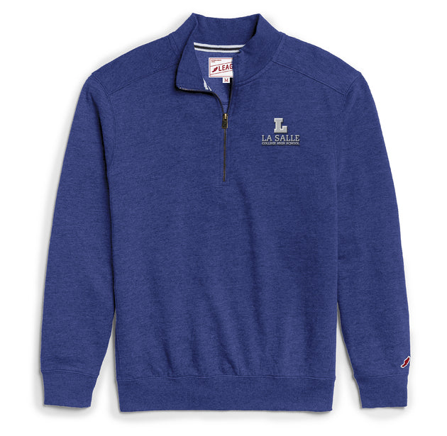 League 1/4 Zip Heather Royal Blue