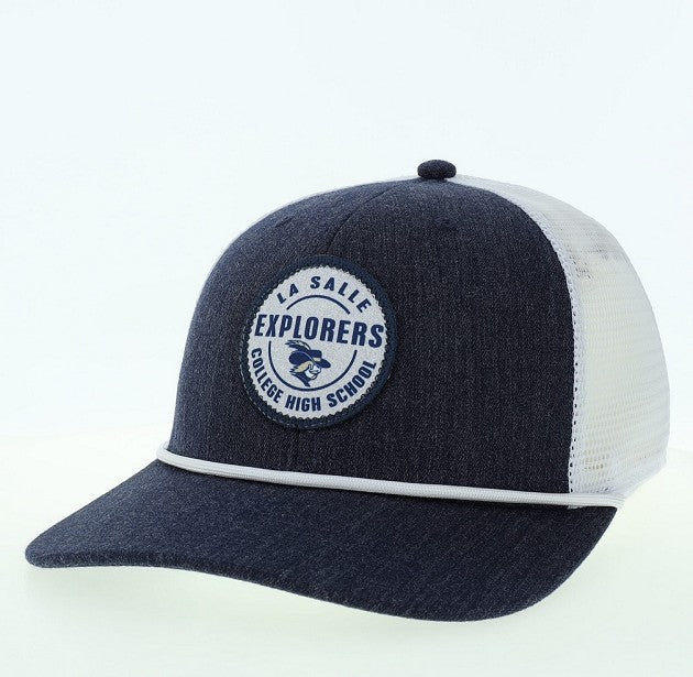 League Melange Navy/ White Trucker Hat