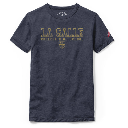 Youth League Heather Navy S/S-Small