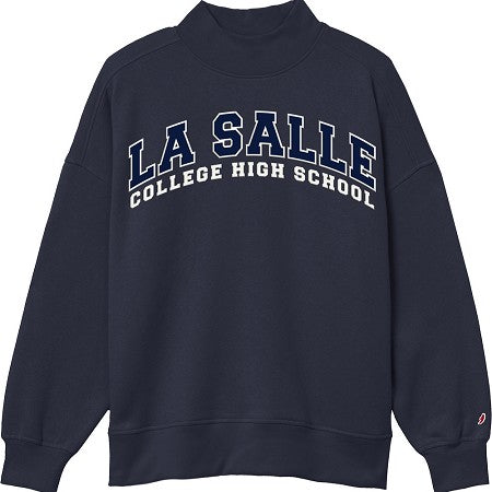 League Mock Turtleneck, Navy