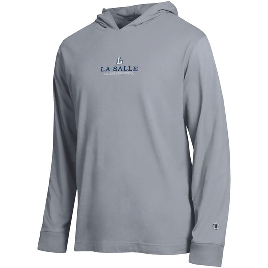 Champion Heather Gray Hooded long sleeve T-Shirt