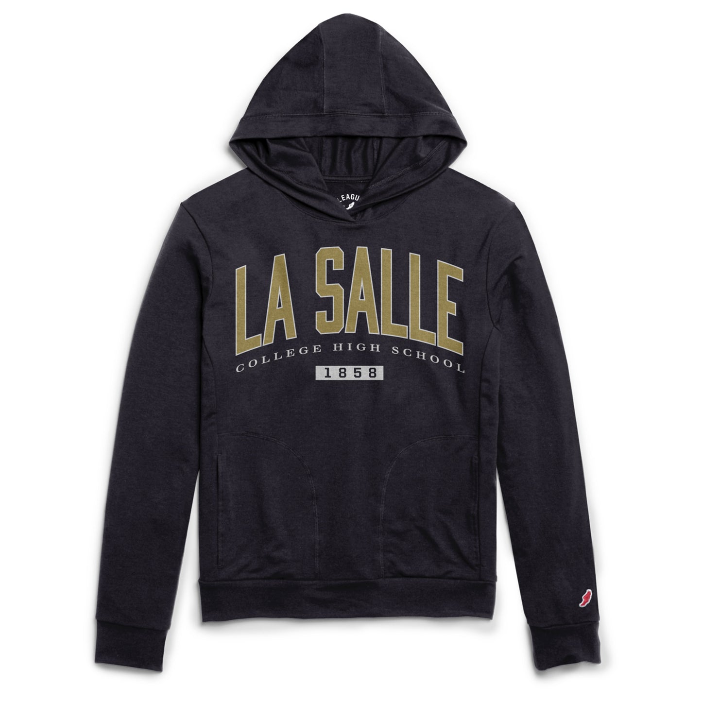 LEAGUE ALL DAY NAVY hooded long sleeve t-shirt