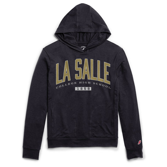 LEAGUE ALL DAY NAVY hooded long sleeve t-shirt