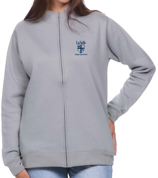ES Sports Unisex French Gray Full Zip Sweatshirt