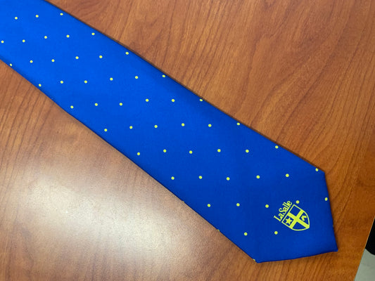 Blue with Gold  Polka Dot Tie