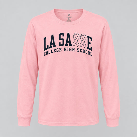 League Pink Breast Cancer Long Sleeve-Light Pink : XL