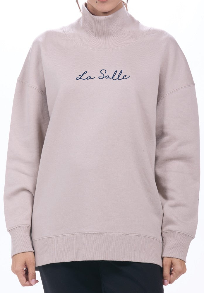 ES Sports Ladies Oversized Mock Turtleneck Dark Kakai